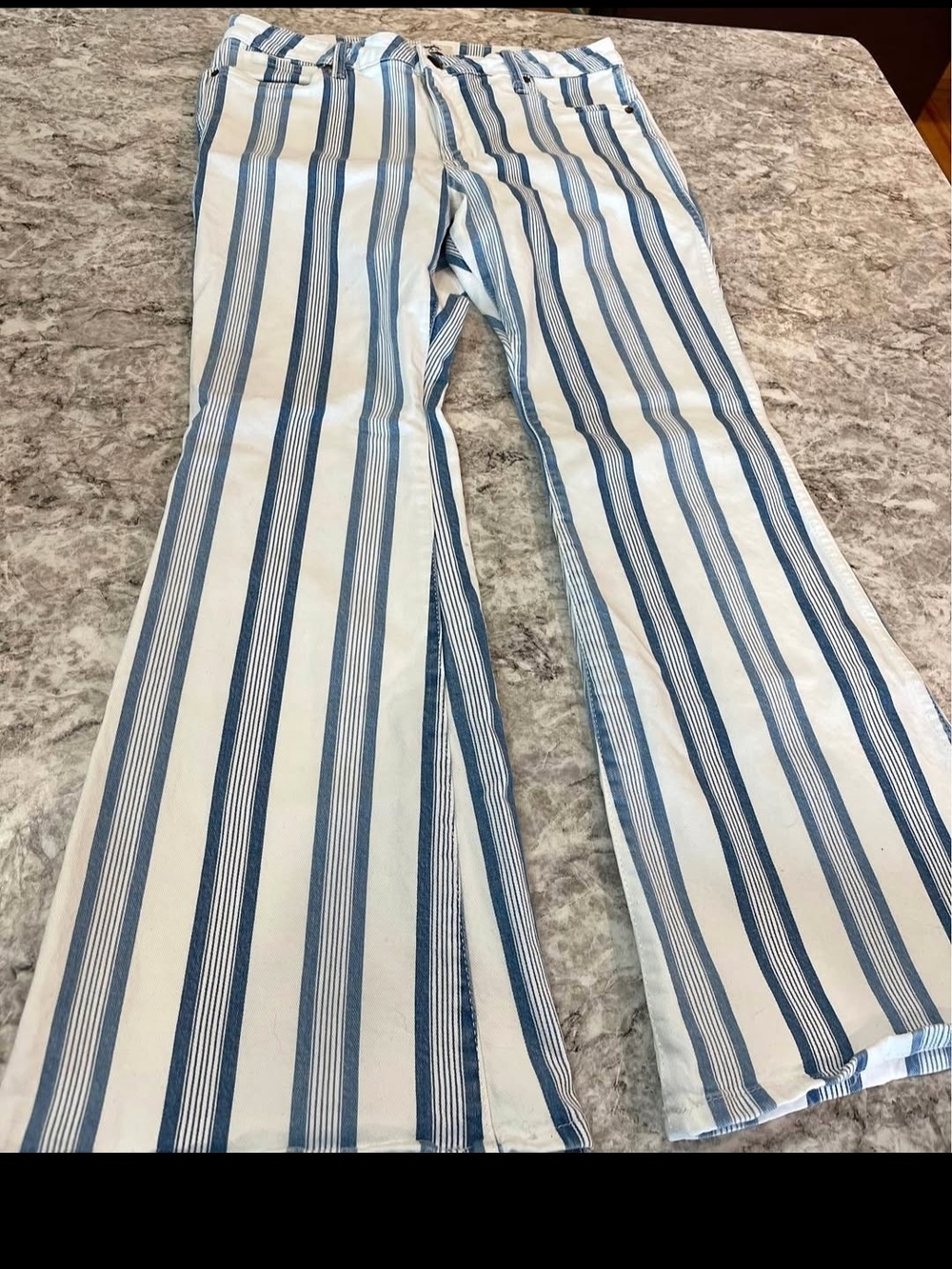 Wrangler Blue and White Striped Jeans
